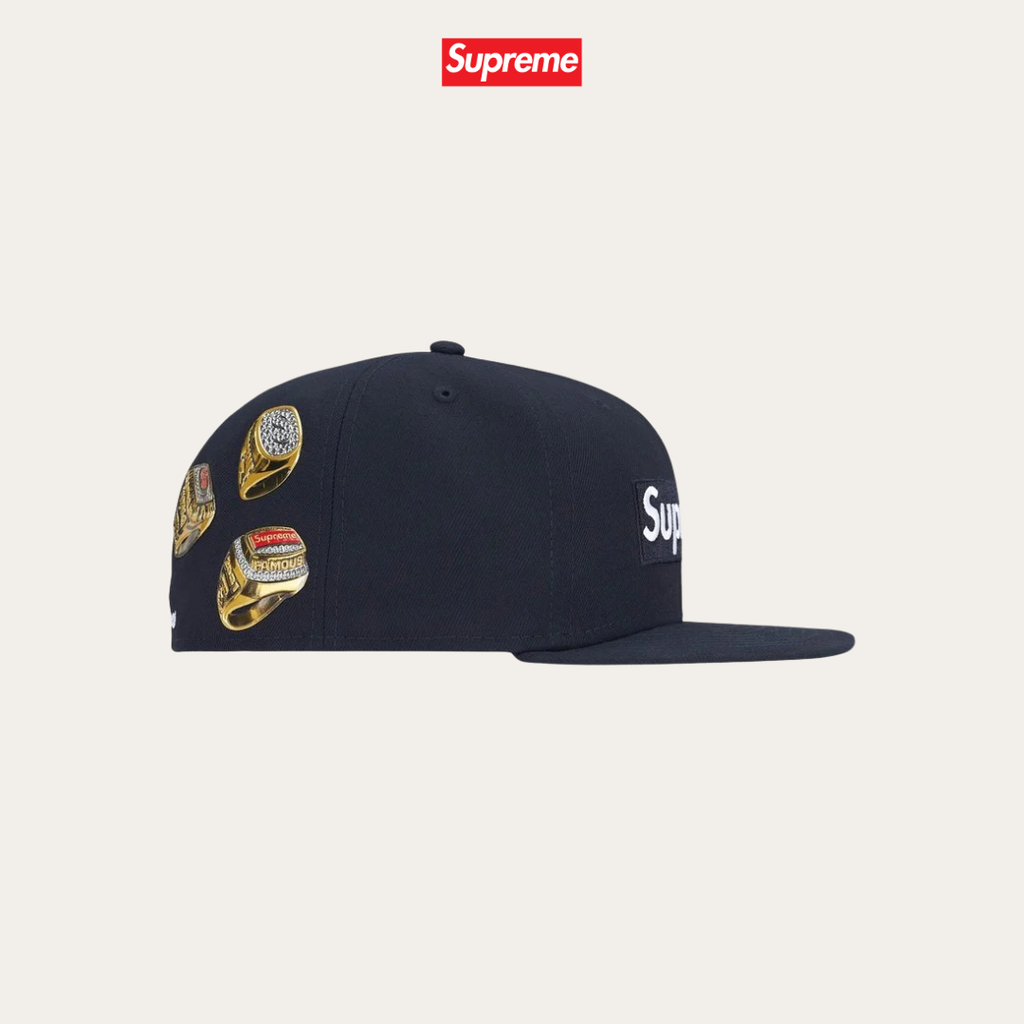 Supreme x New Era Rings Box Logo Navy