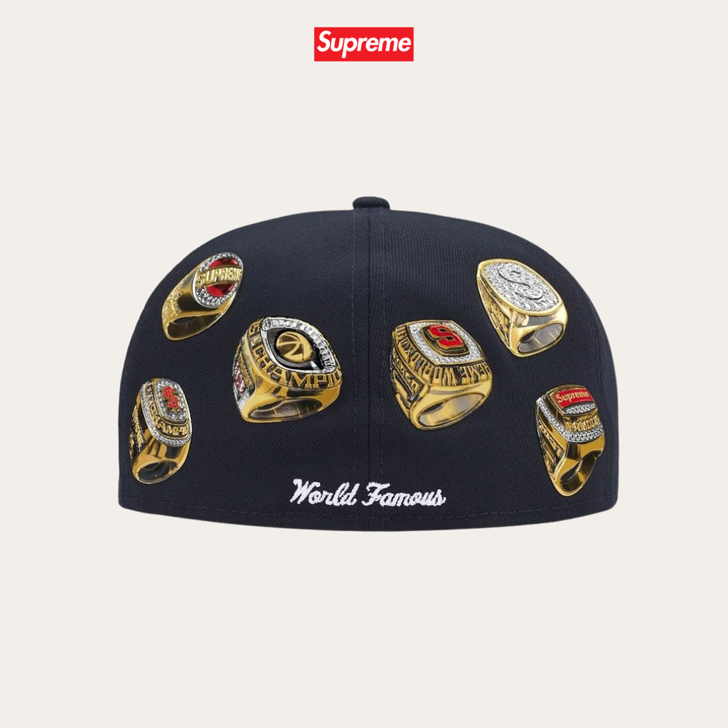 Supreme x New Era Rings Box Logo Navy