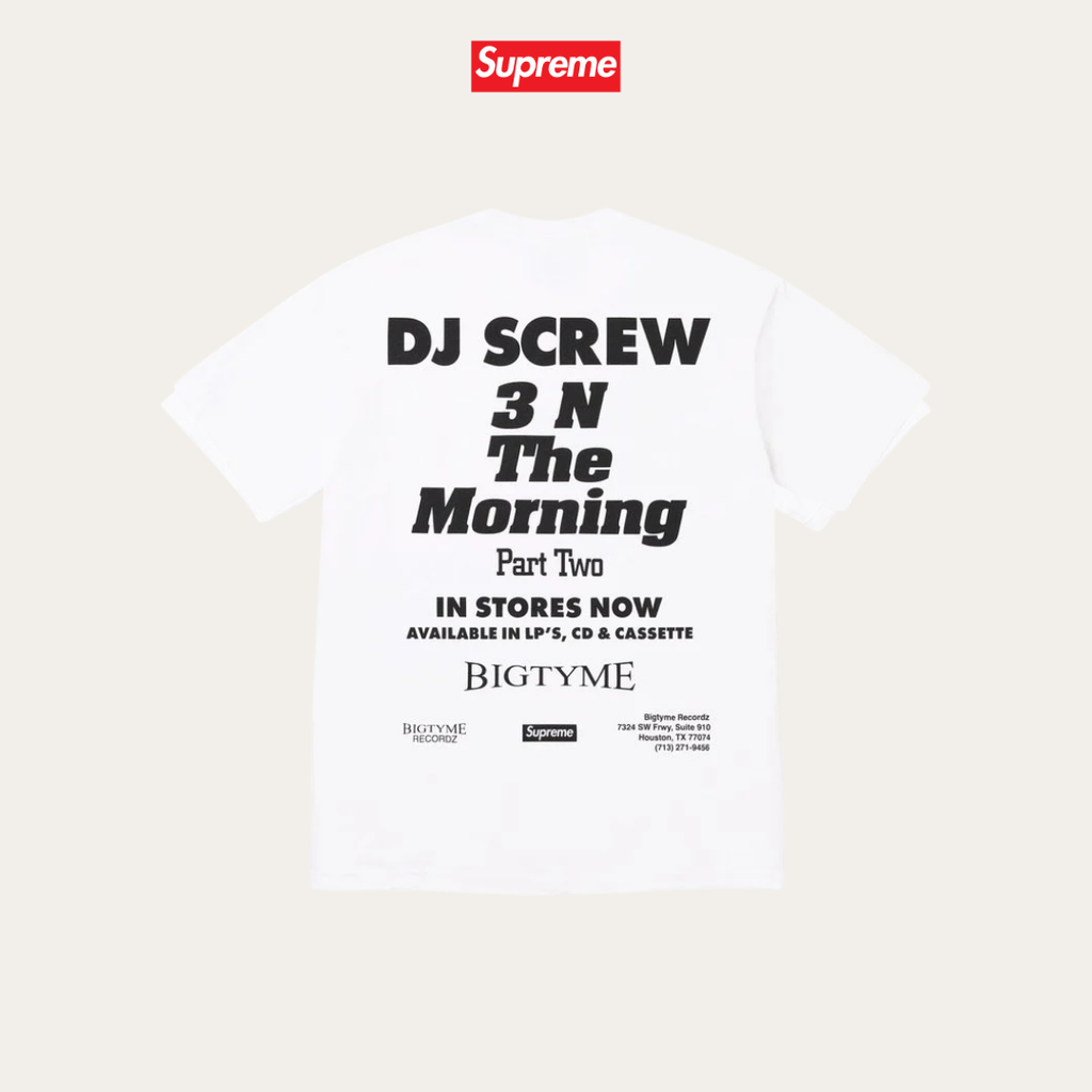 Supreme/DJ Screw SUC White Tee
