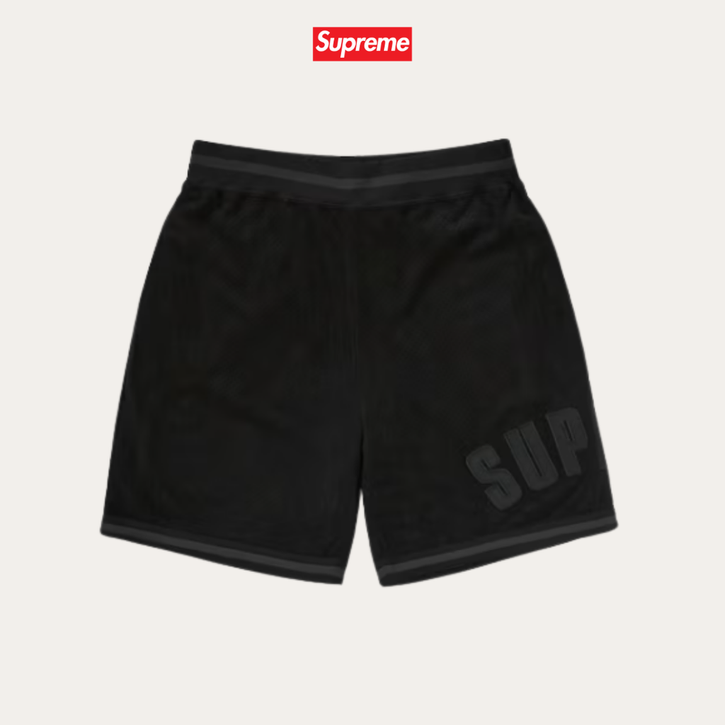 SUPREME ULTRASUEDE MESH SHORT BLACK