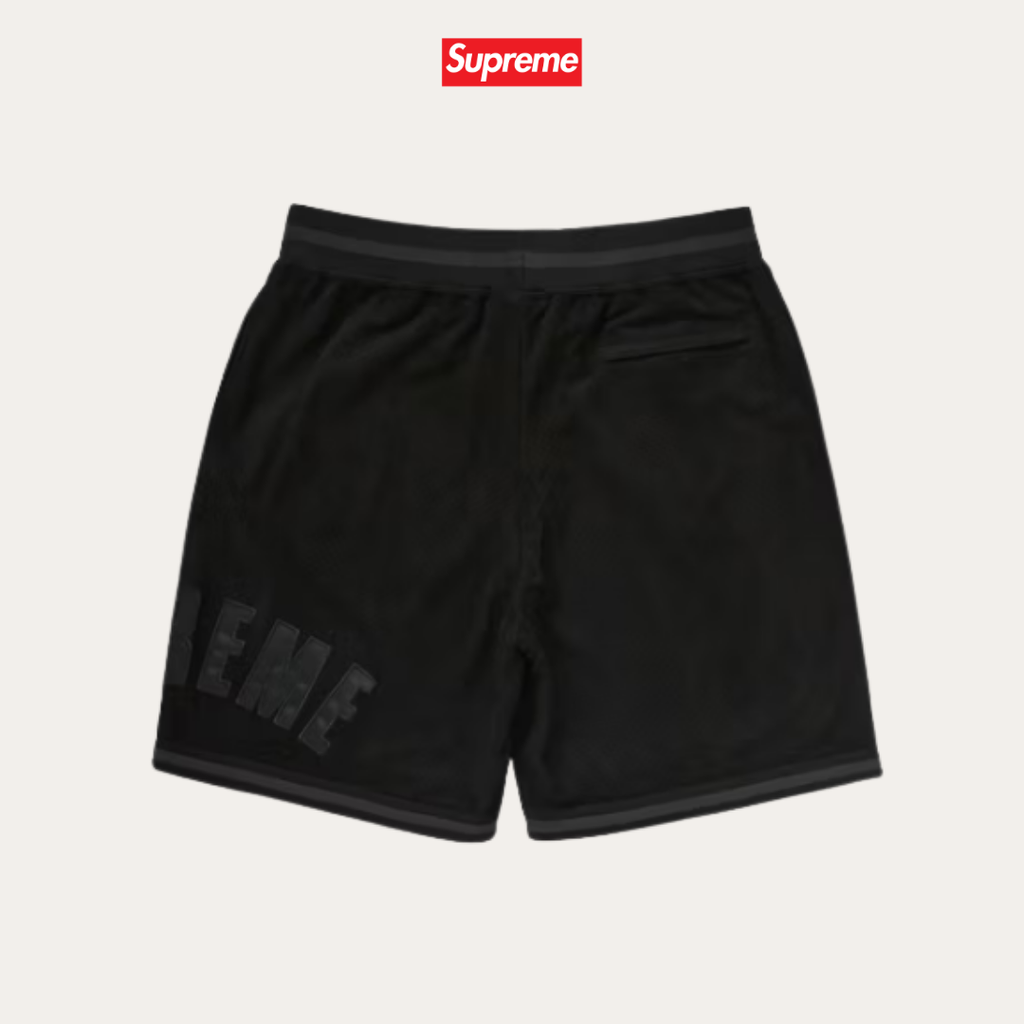 SUPREME ULTRASUEDE MESH SHORT BLACK