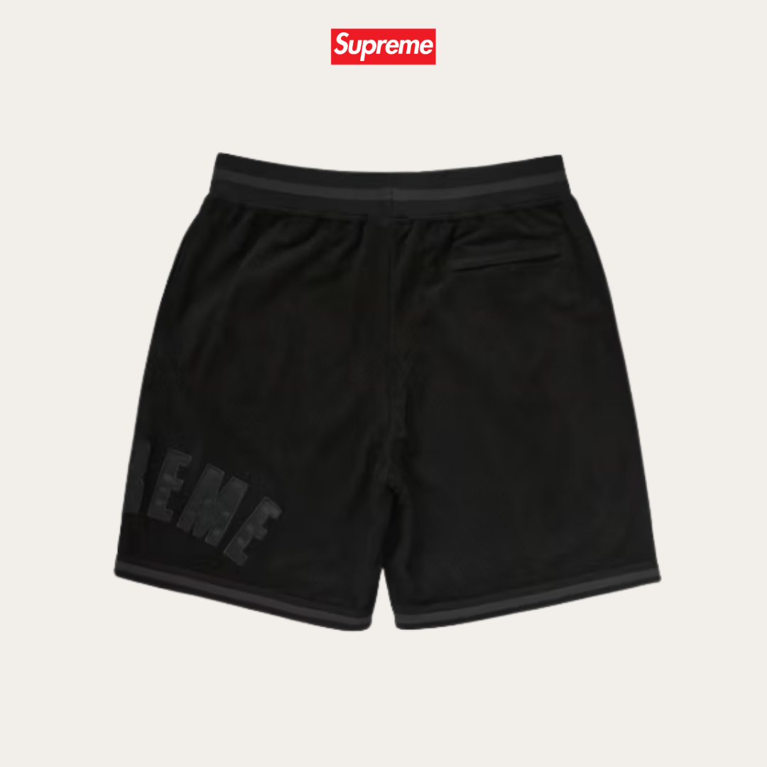 SUPREME ULTRASUEDE MESH SHORT BLACK