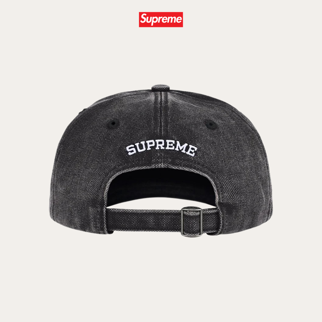 Supreme Pigment Coated S Logo 6-Panel Black