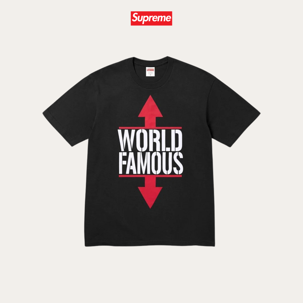 Supreme World Famous Black Tee