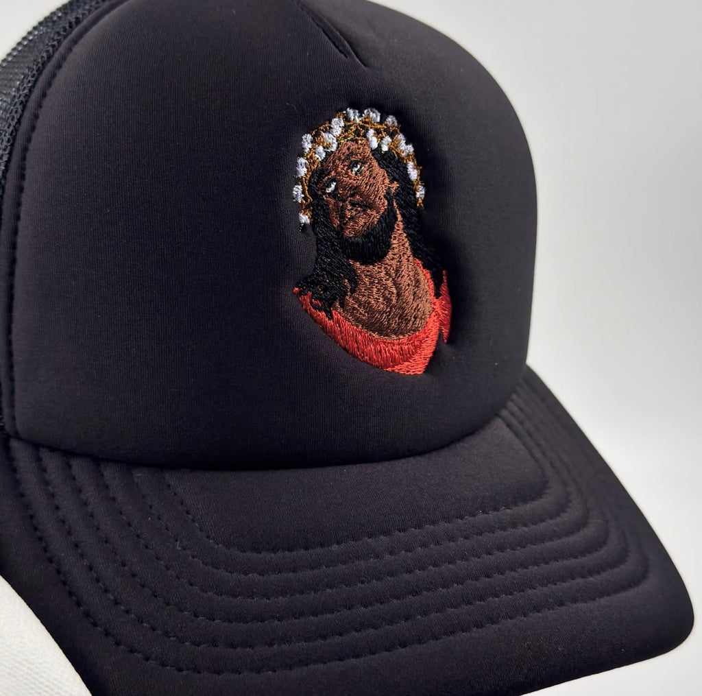 DENIM TEARS CROWN OF COTTON TRUCKER HAT