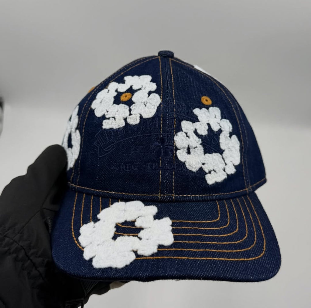 DENIM TEARS COTTON WREATH CAP INDIGO WASHED
