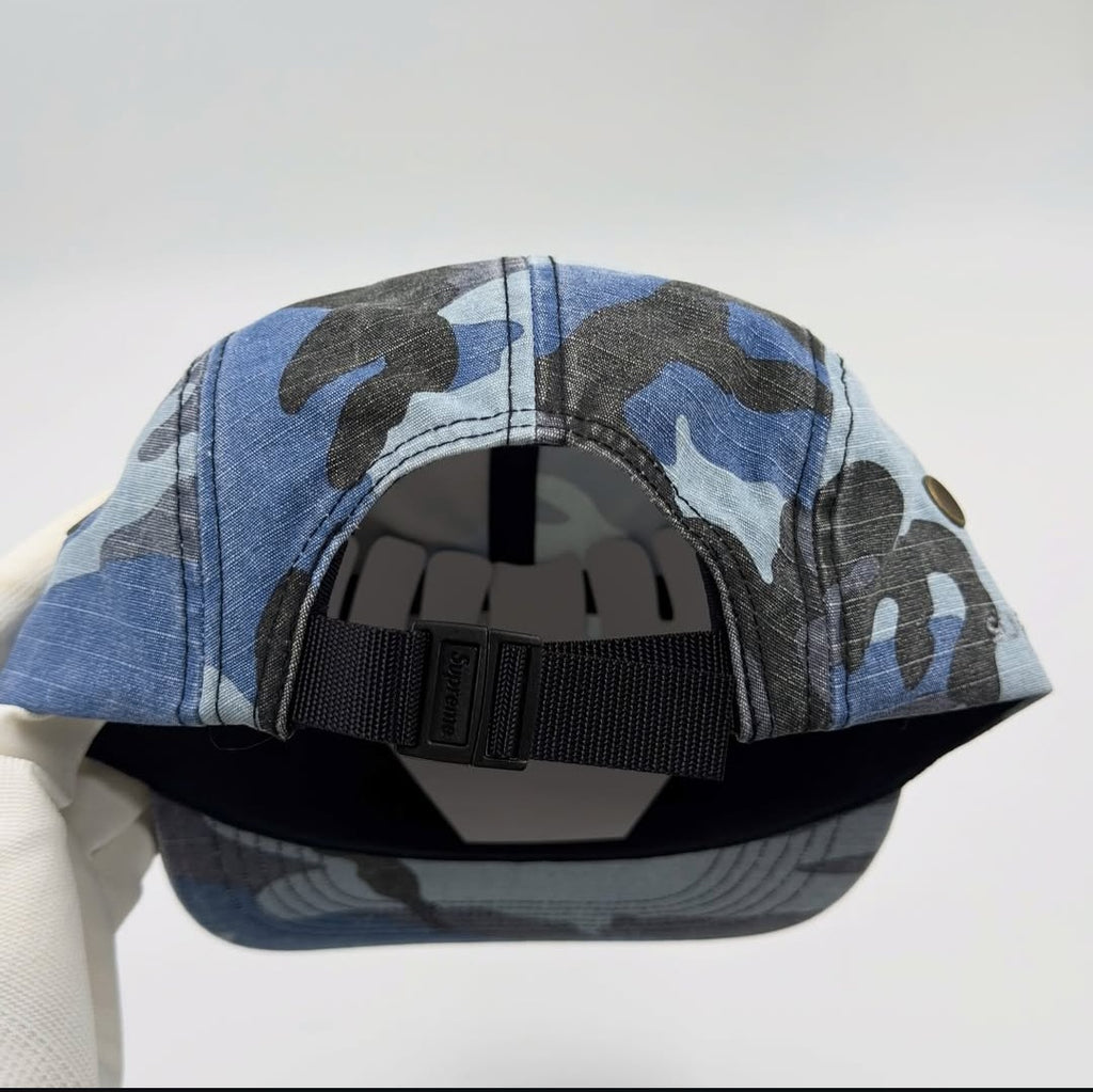 SUPREME MILITARY CAMP CAP BLUE CAMO