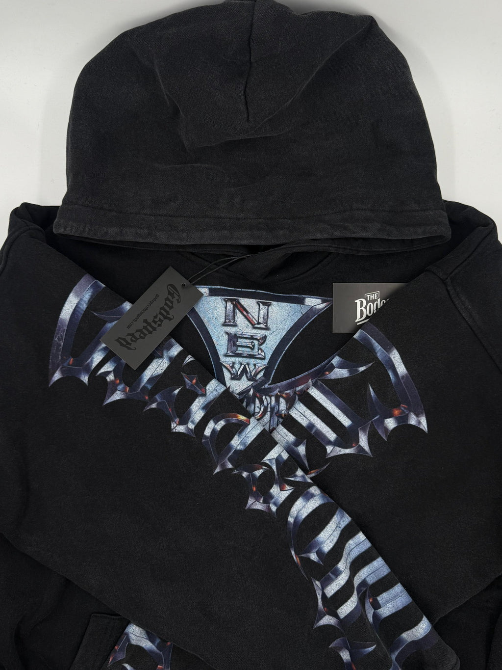 GODSPEED CHROME MOTTO HOODIE BLACK WASH