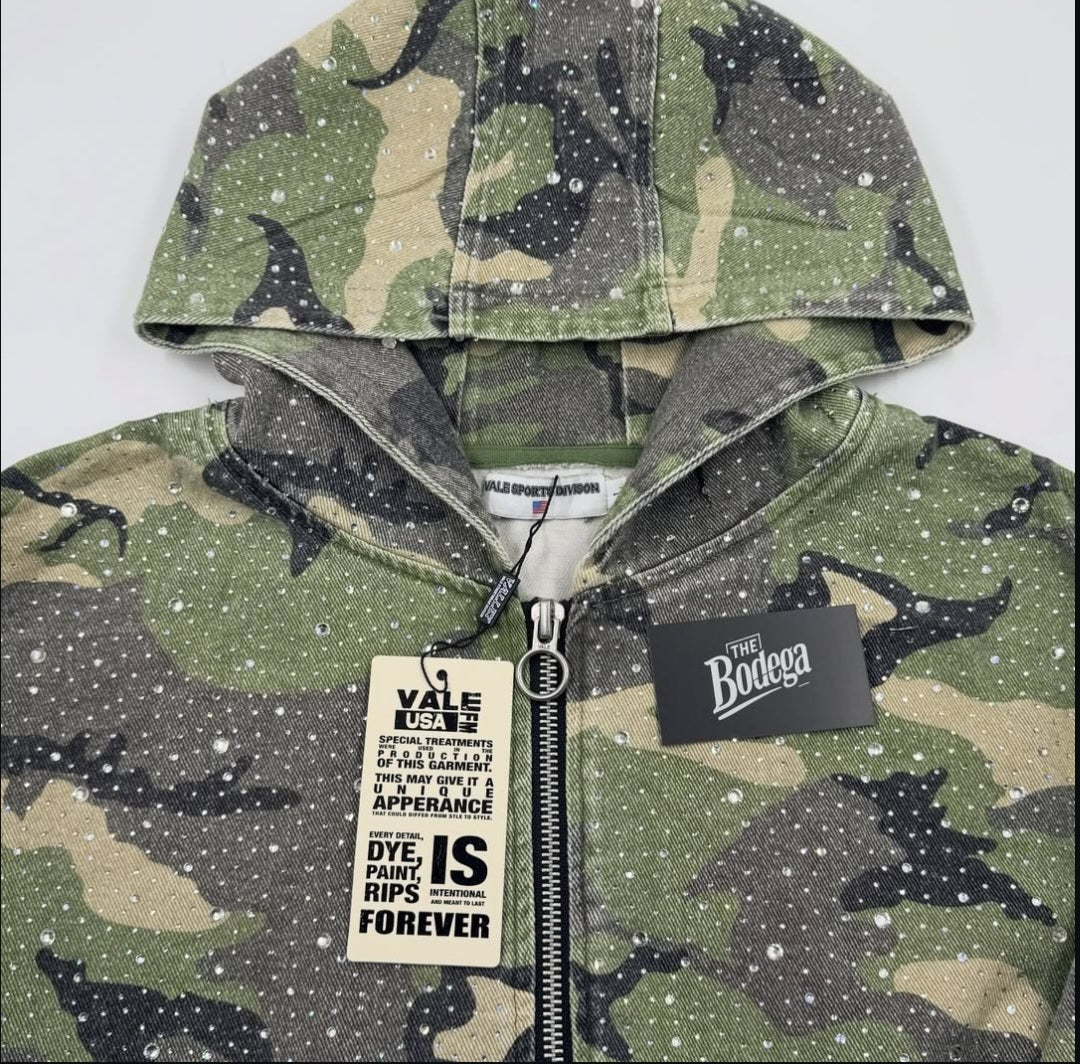VALE FOREVER CRYSTAL CAMO WORK JACKET
