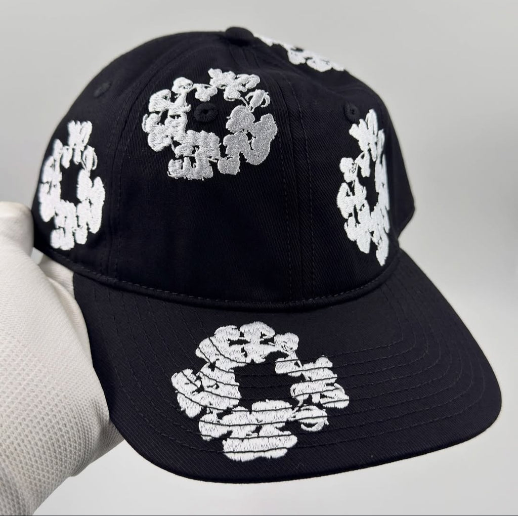 DENIM TEARS COTTON WHEAT CAP BLACK