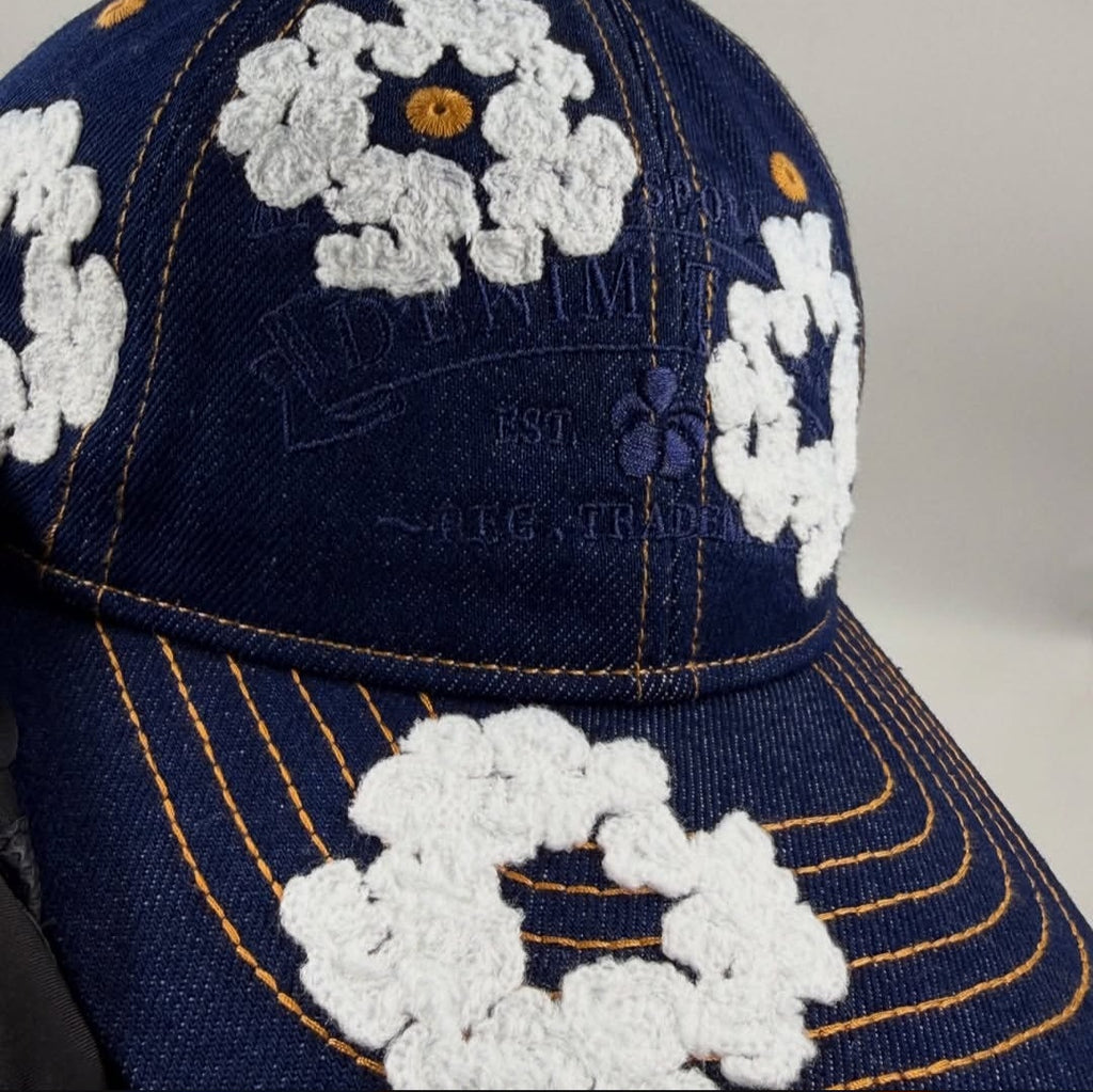 DENIM TEARS COTTON WREATH CAP INDIGO WASHED