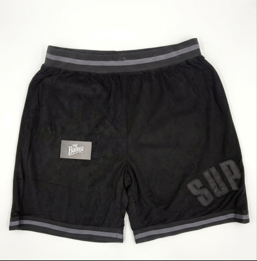 SUPREME ULTRASUEDE MESH SHORT BLACK
