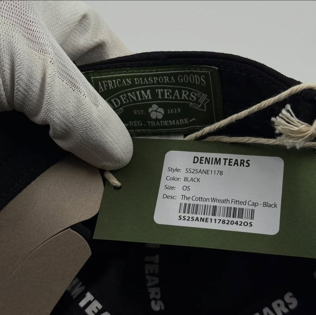 DENIM TEARS COTTON WHEAT CAP BLACK