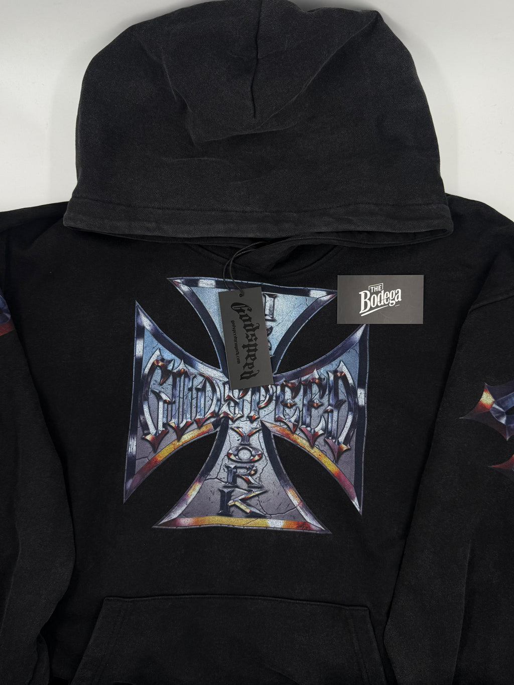 GODSPEED CHROME MOTTO HOODIE BLACK WASH