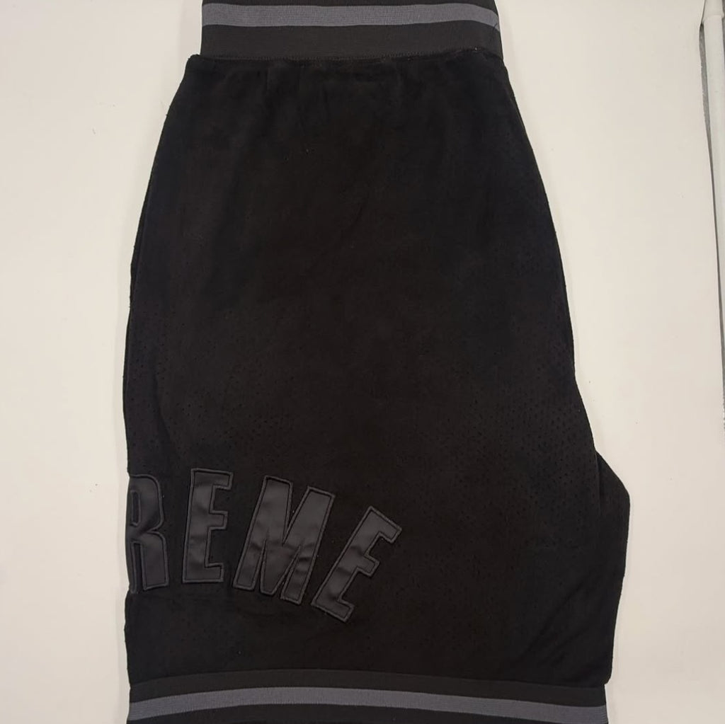 SUPREME ULTRASUEDE MESH SHORT BLACK